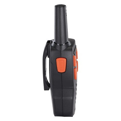  Cobra ACXT145-3 Compact Walkie Talkies - Rechargeable 16-Mile Range Two-Way Radios (3-Pack) - Black & Orange