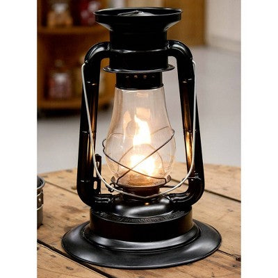  Lehman's Rayo Heater Cooker Emergency Lantern, Non-Electric Fuel Lamp With Cooking Pot For Camping Or Emergencies, 10-12 Hour Burn, Black, 15"