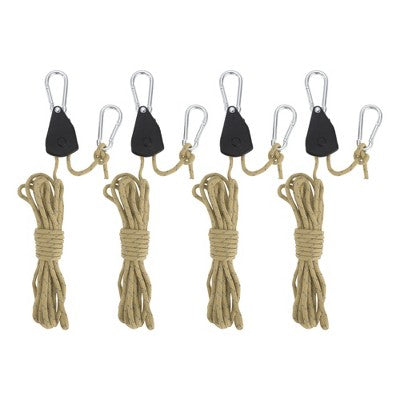  Unique Bargains Adjustable Tent Rope Hanger 1/8" 12.8ft Long 4 Pcs