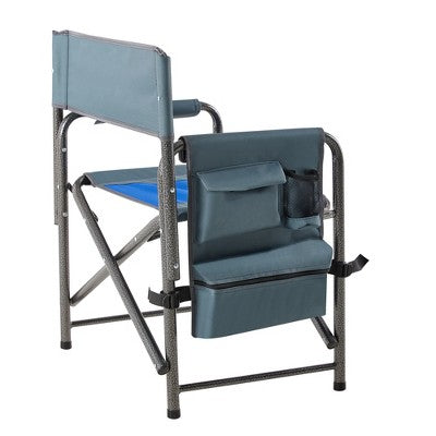  KTMBDW 2-piece Oversized Padded Folding Outdoor Chair With Storage Pockets For Indoor,Outdoor Camping, Picnics And Fishing