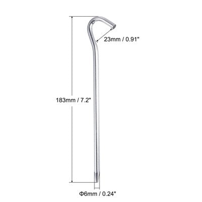  Unique Bargains Tent Stake Aluminum With Hook Kit Ground Pegs And Storage Bag