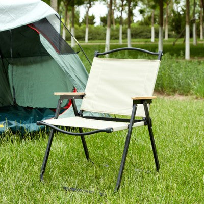  DSVIMOY Folding Chair, Outdoor Folding Chair For Camping, Picnics, Beach,Backyard, Beige, 20.47"*21.46"*31.1"