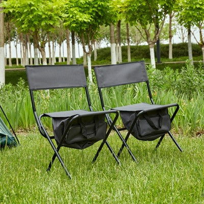  Folding Outdoor Chair With Storage Bag, Portable Chair For Indoor, Outdoor Camping, Picnics And Fishing