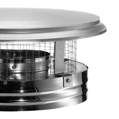  DuraVent DuraPlus 6DP-VC 6-Inch Stainless Steel Round Chimney Cap With Removable Screws, Resists Corrosion, Boosts Efficiency, Silver