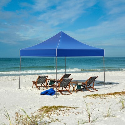  Pop-Up Canopy – Water-Resistant Outdoor Party Tent With Instant Set-Up, Easy Storage, And Portable Carry Bag – 10x10 Sun Shelter By Stalwart (Blue)