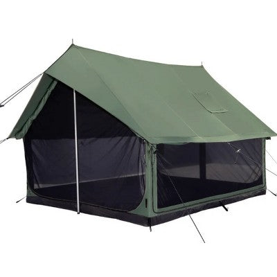  WHITE DUCK Rover Scout Canvas Tent With Stove Jack & Mesh Doors – 4-Season Weatherproof Camping Tent, Fire & Water-Resistant