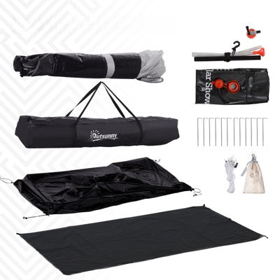  DSVIMOY Shower Tent, Pop Up Privacy Shelter For Camping, Dressing Changing Room, Portable Instant Outdoor Shower Tent, Black, 86.6"*49.2"*90.5"