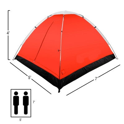  Leisure Sports 2-Person Dome Tent - 4' X 7' X 5', Red