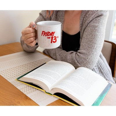  Silver Buffalo Friday The 13th Welcome To Camp Crystal Lake Ceramic Camper Mug | 20 Ounces