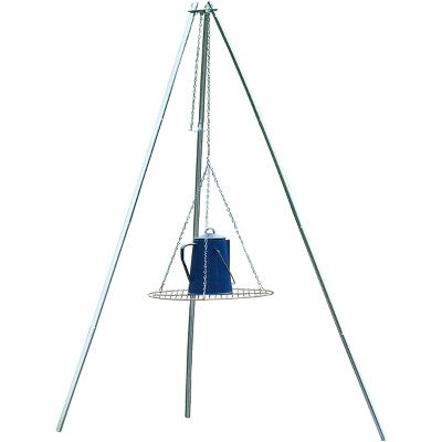  Coghlan's Tri-Pod Grill And Lantern Holder, Adjustable Height, Campfire Cookouts