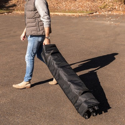  Emma And Oliver 10'x10' Weather Resistant, UV Coated Pop Up Canopy Tent With Sandbags And Wheeled Case