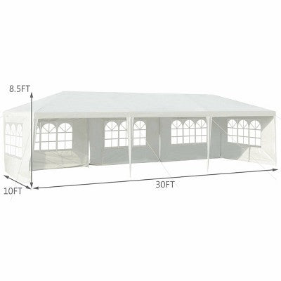  Costway 10'x30' Party Wedding Tent Canopy Heavy Duty Pavilion 5 Sidewall