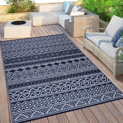  Waterproof Outdoor Rug - Reversible Patio Carpet, UV & Stain Resistant, Portable RV Mat For Camping, Deck, Picnic