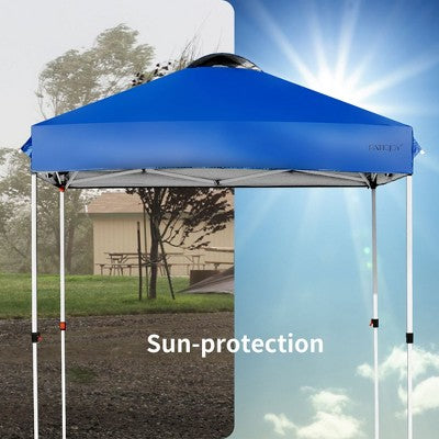  6x6 FT Pop Up Canopy Tent Camping Sun Shelter W/ Roller Bag