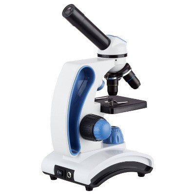  Portable Dual LED Student Microscope With Prepared And Blank Slides And Microscope Book - AmScope