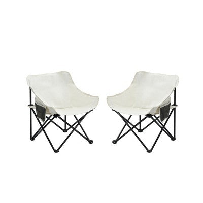  SKRAN Portable Folding Camping Chairs Adjustable Reclining Chair With Built-in Cup Holders And Side Pockets Easy To Transport For Camping