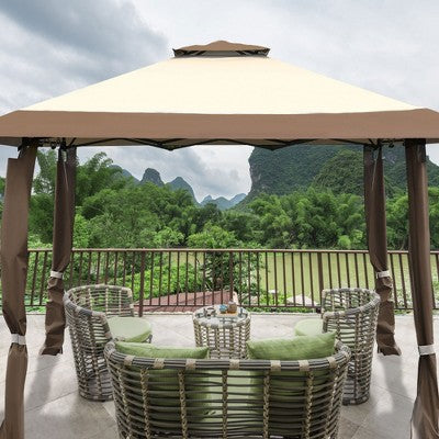  Costway 13'x13' Gazebo Canopy Shelter Awning Tent Patio Garden Outdoor Companion