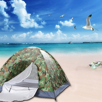  NAYSAYE Camping Tent 3-4 Person Portable Dome Tent With Glass Fiber Poles And Waterproof Design For Camping, Green