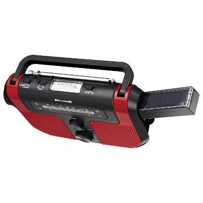  WeatherX WB/AM/FM Solar Charge Radio - Red (WR383R)