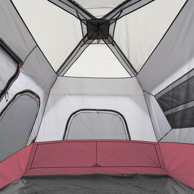  CORE Instant Cabin Durable Quick Setup 11 X 9-Foot 6-Person Outdoor Camping Tent W/Air Vents, Loft, Rainfly, Room Divider, & Carry Bag, Wine (6 Pack)