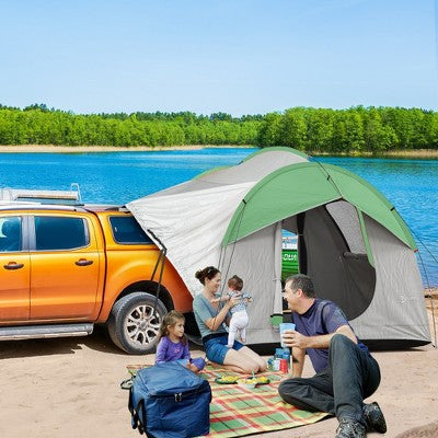  Cesicia 7.5' L X 6.9' W X 6.9' H SUV Tent, 2000mm Waterproof Truck Tent With 3 Doors And Mesh Window, For 5-6 Person Camping
