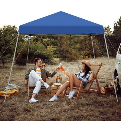  Costway 10x10ft Patio Outdoor Instant Pop-up Canopy Slanted Leg UPF50+ Sun Shelter