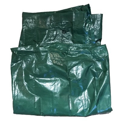  Moose Supply 8 Mil Drawstring Green Tarp Yardwork Leaf Hauler, 9' X 9'