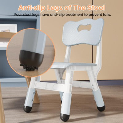  2-Pack Adjustable Kids Chairs - Plastic Toddler Seats With Hammock Style For Boys & Girls