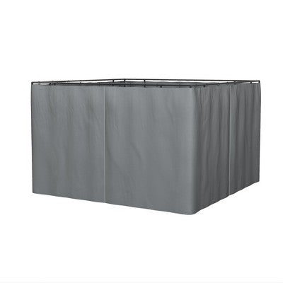  Outsunny 10' X 12' Universal Gazebo Sidewall Set With 4 Panels, 40 Hooks/C-Rings Included For Pergolas & Cabanas
