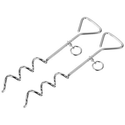  Unique Bargains Tent Stake Spiral Stainless Steel Heavy Load Ground Spike Tie Down Peg