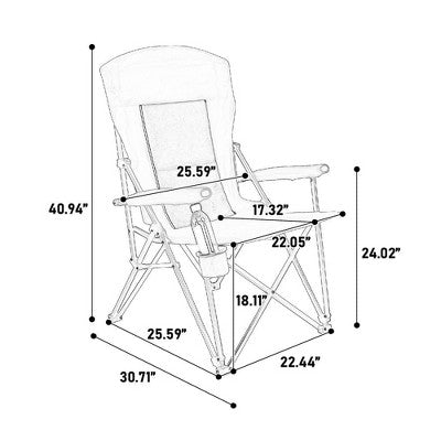  PAGED Outdoor Camping Chair,Portable Folding Camping Chair With Cup Holder For Outdoor Travel Lawn Backyard