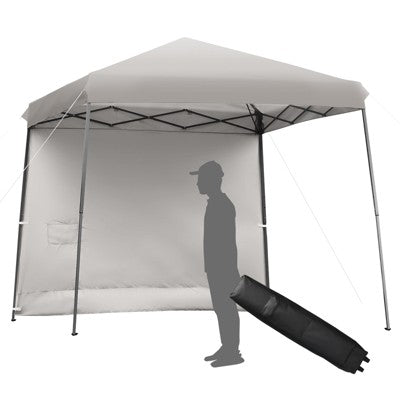  Tangkula 10x10 Ft Pop Up Canopy Tent One Person Set-up Instant Shelter With Central Lock W/ Roll-up Side Wall