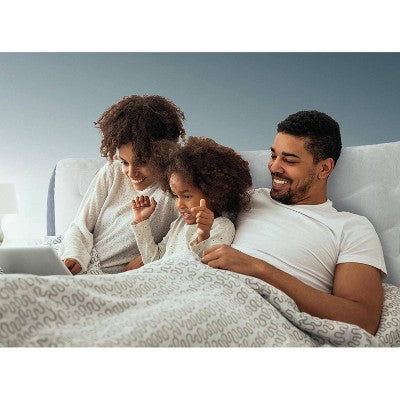  Intex 18" Pillow Top Air Mattress With Electric Pump And Headboard - Queen Size