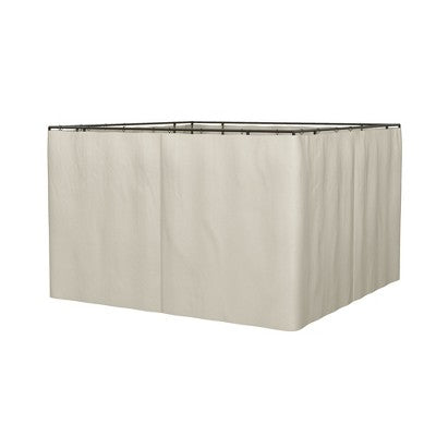  Outsunny 10' X 12' Universal Gazebo Sidewall Set With 4 Panels, 40 Hooks/C-Rings Included For Pergolas & Cabanas