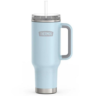  Thermos 40 Oz Stainless Steel Cup Holder Mug W/ Straw