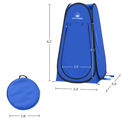  Pop Up Pod Privacy Tent - Camping, Beach, Or Tailgate With Carry Bag (Blue) By Wakeman Outdoors