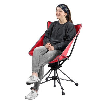  Garden Elements Polyester Swivel Chair, Mesh Seat
