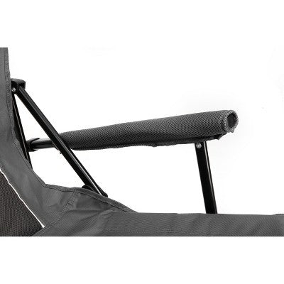  DOMETOUR High Back Heavy Duty Lawn Chair Support 250LBS, Portable Collapsible Chair With Cup Holder -Grey