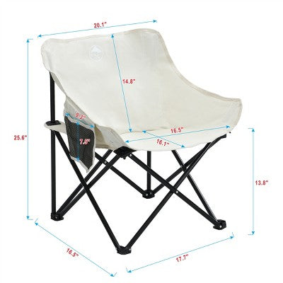  DOMETOUR 2Pcs Outdoor Camping Chairs Folding/Portable With Carry Bag, For Camping, Beach, Picnic Or Backyard Use
