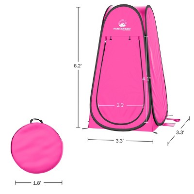  Pop Up Pod Privacy Tent - Camping, Beach, Or Tailgate With Carry Bag By Wakeman Outdoors (Pink)