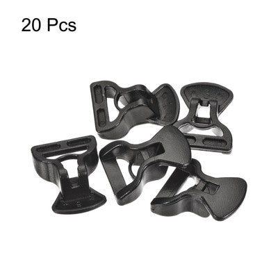  Unique Bargains Tent Rope Plastic Guyline Adjuster Cord Tensioner Black