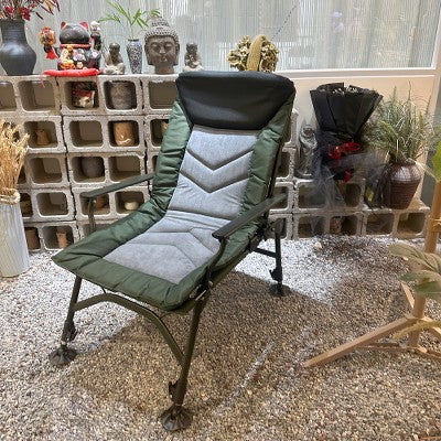  YUHAO Outdoor Adjustable Backrest Portable Folding Reclining For Camping Beach Hiking Fishing，Green+black+grey
