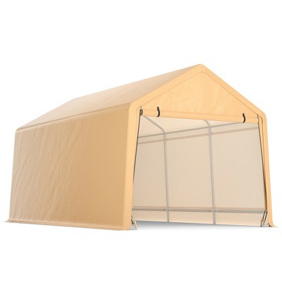  Costway 9x17 Ft Heavy Duty Carport Canopy PE Car Tent Steel Outdoor Garage Shelter