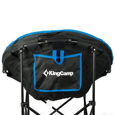  KingCamp Foldable Saucer Moon Lounge Chair With Cupholder Storage Pocket For Indoor Home Or Outdoor Camping And Tailgating Use