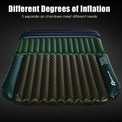  Costway Inflatable SUV Air Backseat Mattress Flocking Travel Pad W/Pump Camping Outdoor