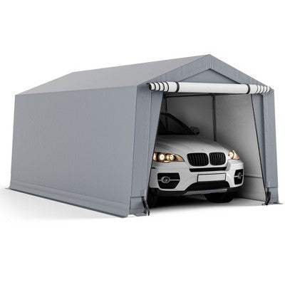  Costway 10' X 16'\10.2' X 20.4' Heavy-Duty Carport Car Canopy Shelter Outdoor Portable Garage Door