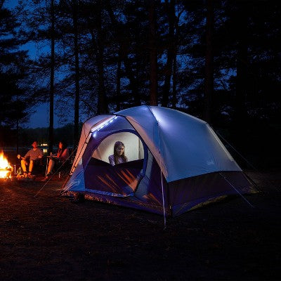  Coleman 8' Skydome 4 Person Family Tent With LED Lighting