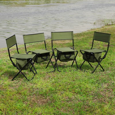  YUHAO 4PCS Outdoor Storage Bag Portable Folding Outdoor Chair For Camping Picnics Fishing，Green