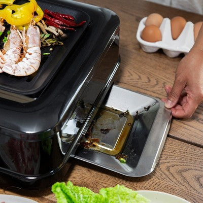  Barton 1600W Electric Smokeless Infrared Grill Adjustable Temperature BBQ Grilling Non-Stick Grate & Drip Tray