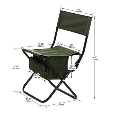  KTMBDW 2-piece/4-piece Folding Outdoor Chair With Storage Bag, Portable Chair For Indoor, Outdoor Camping, Picnics And Fishing